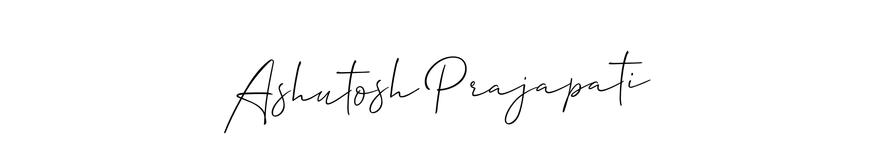 How to Draw Ashutosh Prajapati signature style? Allison_Script is a latest design signature styles for name Ashutosh Prajapati. Ashutosh Prajapati signature style 2 images and pictures png