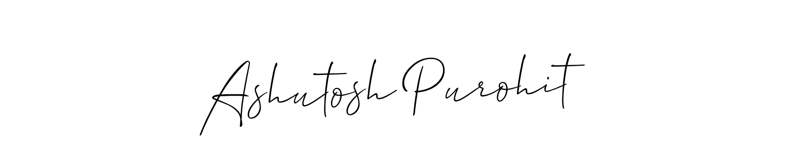 How to make Ashutosh Purohit name signature. Use Allison_Script style for creating short signs online. This is the latest handwritten sign. Ashutosh Purohit signature style 2 images and pictures png