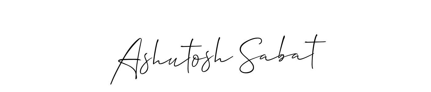 Also we have Ashutosh Sabat name is the best signature style. Create professional handwritten signature collection using Allison_Script autograph style. Ashutosh Sabat signature style 2 images and pictures png
