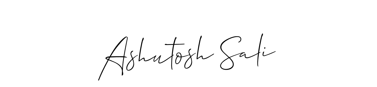 Allison_Script is a professional signature style that is perfect for those who want to add a touch of class to their signature. It is also a great choice for those who want to make their signature more unique. Get Ashutosh Sali name to fancy signature for free. Ashutosh Sali signature style 2 images and pictures png