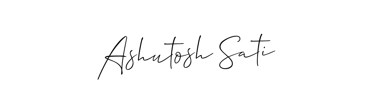 This is the best signature style for the Ashutosh Sati name. Also you like these signature font (Allison_Script). Mix name signature. Ashutosh Sati signature style 2 images and pictures png