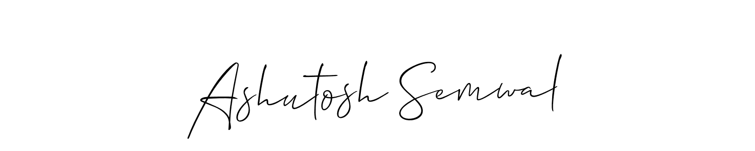 Create a beautiful signature design for name Ashutosh Semwal. With this signature (Allison_Script) fonts, you can make a handwritten signature for free. Ashutosh Semwal signature style 2 images and pictures png