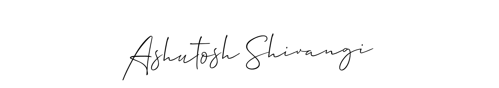 Design your own signature with our free online signature maker. With this signature software, you can create a handwritten (Allison_Script) signature for name Ashutosh Shivangi. Ashutosh Shivangi signature style 2 images and pictures png