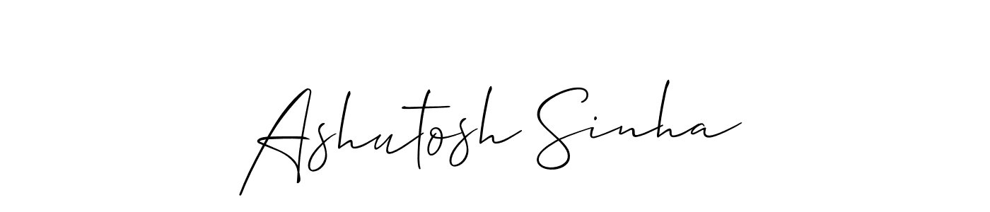 Use a signature maker to create a handwritten signature online. With this signature software, you can design (Allison_Script) your own signature for name Ashutosh Sinha. Ashutosh Sinha signature style 2 images and pictures png