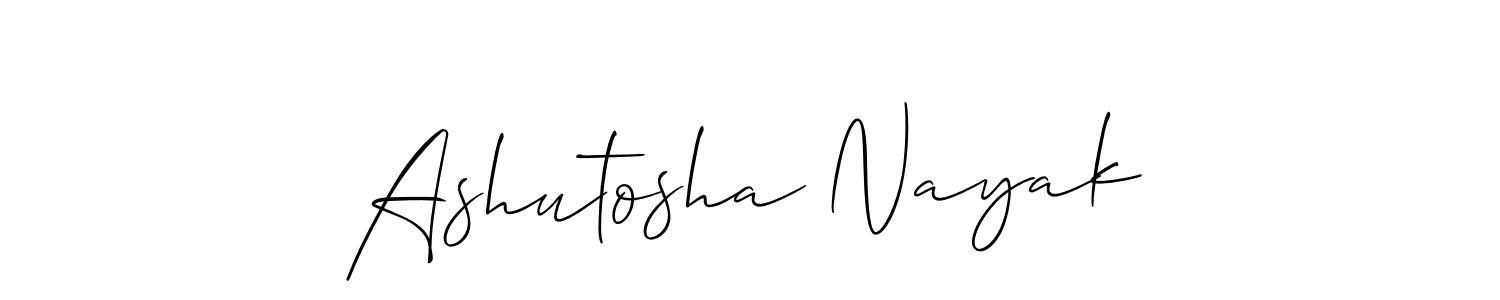 Create a beautiful signature design for name Ashutosha Nayak. With this signature (Allison_Script) fonts, you can make a handwritten signature for free. Ashutosha Nayak signature style 2 images and pictures png