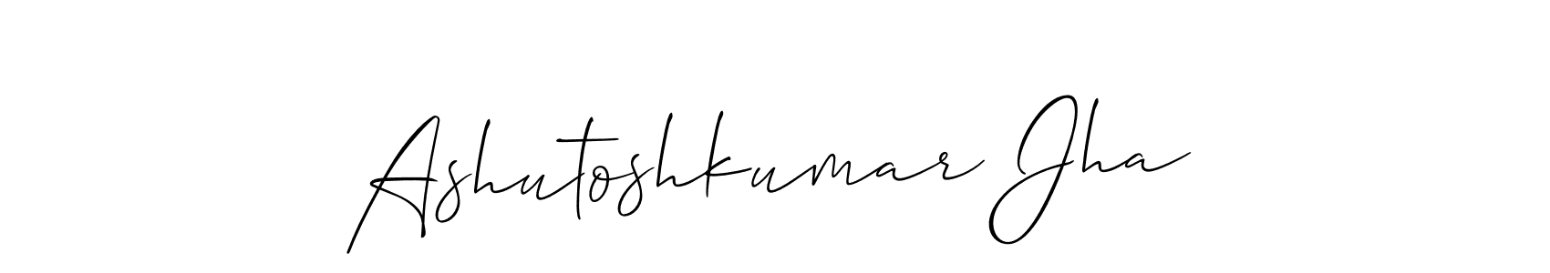 How to make Ashutoshkumar Jha name signature. Use Allison_Script style for creating short signs online. This is the latest handwritten sign. Ashutoshkumar Jha signature style 2 images and pictures png