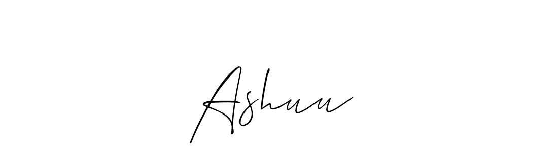 Use a signature maker to create a handwritten signature online. With this signature software, you can design (Allison_Script) your own signature for name Ashuu❤️. Ashuu❤️ signature style 2 images and pictures png