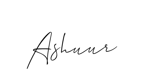 Create a beautiful signature design for name Ashuur. With this signature (Allison_Script) fonts, you can make a handwritten signature for free. Ashuur signature style 2 images and pictures png