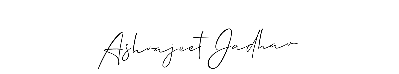 Create a beautiful signature design for name Ashvajeet Jadhav. With this signature (Allison_Script) fonts, you can make a handwritten signature for free. Ashvajeet Jadhav signature style 2 images and pictures png
