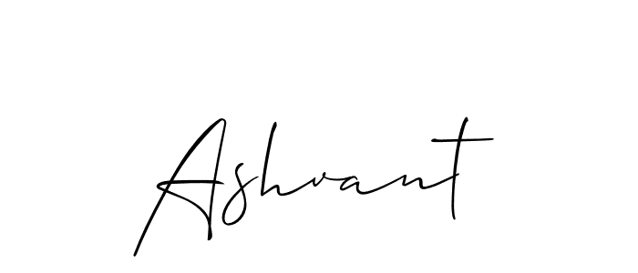 Use a signature maker to create a handwritten signature online. With this signature software, you can design (Allison_Script) your own signature for name Ashvant. Ashvant signature style 2 images and pictures png