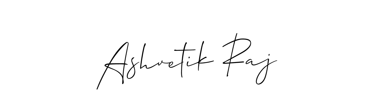 Make a beautiful signature design for name Ashvetik Raj. With this signature (Allison_Script) style, you can create a handwritten signature for free. Ashvetik Raj signature style 2 images and pictures png