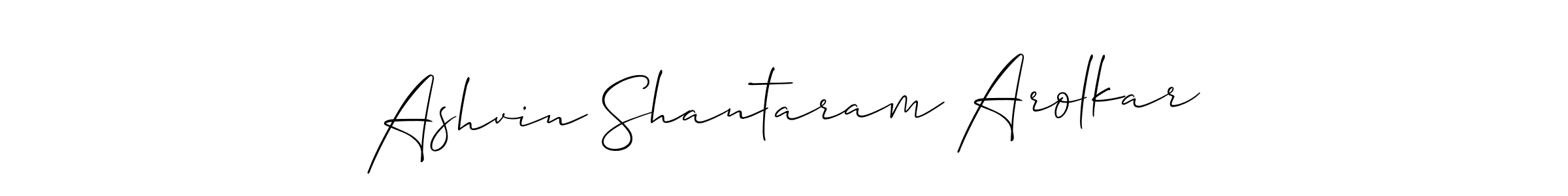 Ashvin Shantaram Arolkar stylish signature style. Best Handwritten Sign (Allison_Script) for my name. Handwritten Signature Collection Ideas for my name Ashvin Shantaram Arolkar. Ashvin Shantaram Arolkar signature style 2 images and pictures png