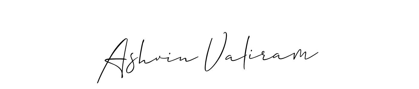 Make a short Ashvin Valiram signature style. Manage your documents anywhere anytime using Allison_Script. Create and add eSignatures, submit forms, share and send files easily. Ashvin Valiram signature style 2 images and pictures png