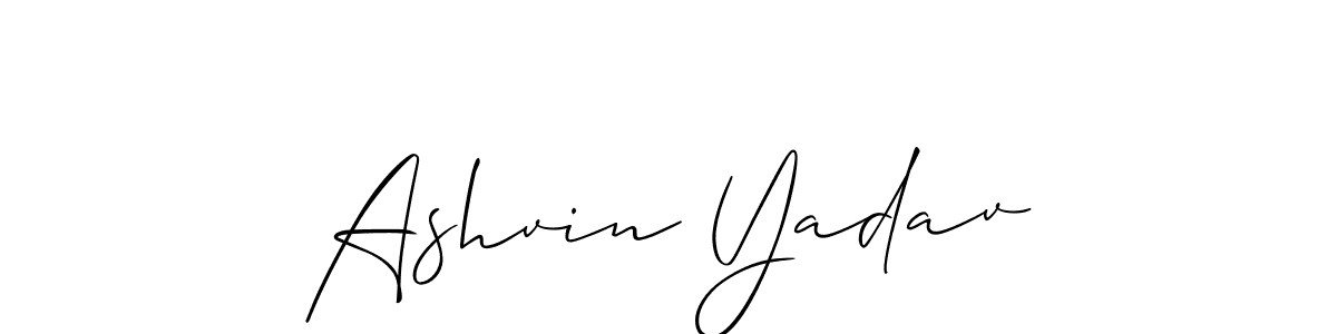 Also we have Ashvin Yadav name is the best signature style. Create professional handwritten signature collection using Allison_Script autograph style. Ashvin Yadav signature style 2 images and pictures png