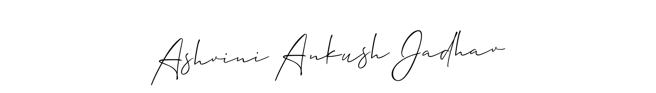 Ashvini Ankush Jadhav stylish signature style. Best Handwritten Sign (Allison_Script) for my name. Handwritten Signature Collection Ideas for my name Ashvini Ankush Jadhav. Ashvini Ankush Jadhav signature style 2 images and pictures png