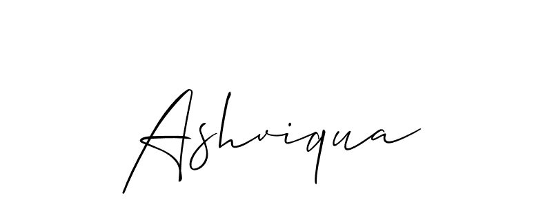 Make a beautiful signature design for name Ashviqua. With this signature (Allison_Script) style, you can create a handwritten signature for free. Ashviqua signature style 2 images and pictures png