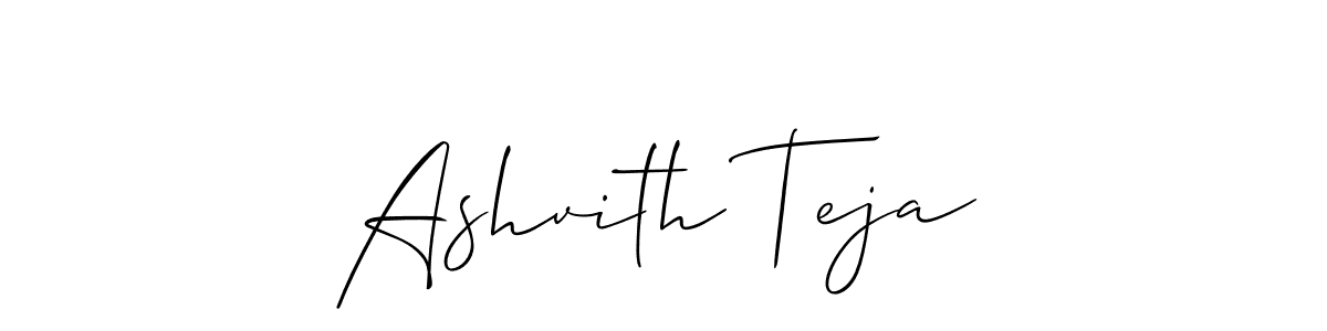 Also we have Ashvith Teja name is the best signature style. Create professional handwritten signature collection using Allison_Script autograph style. Ashvith Teja signature style 2 images and pictures png