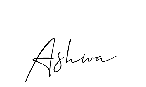 Best and Professional Signature Style for Ashwa. Allison_Script Best Signature Style Collection. Ashwa signature style 2 images and pictures png