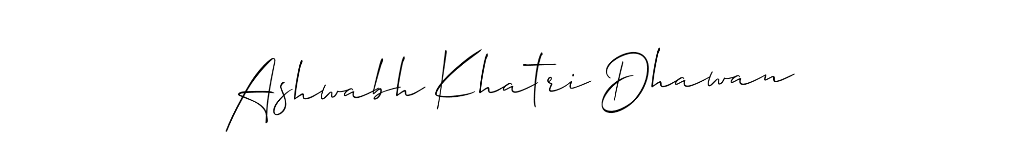 You can use this online signature creator to create a handwritten signature for the name Ashwabh Khatri Dhawan. This is the best online autograph maker. Ashwabh Khatri Dhawan signature style 2 images and pictures png