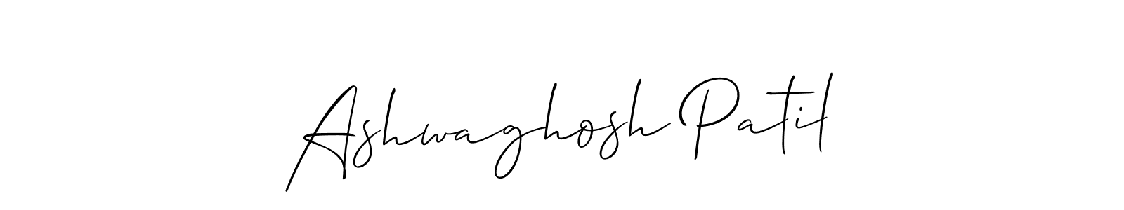 How to make Ashwaghosh Patil name signature. Use Allison_Script style for creating short signs online. This is the latest handwritten sign. Ashwaghosh Patil signature style 2 images and pictures png