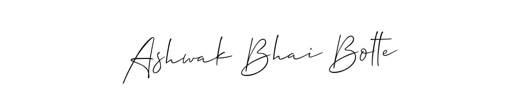 Ashwak Bhai Bolte stylish signature style. Best Handwritten Sign (Allison_Script) for my name. Handwritten Signature Collection Ideas for my name Ashwak Bhai Bolte. Ashwak Bhai Bolte signature style 2 images and pictures png