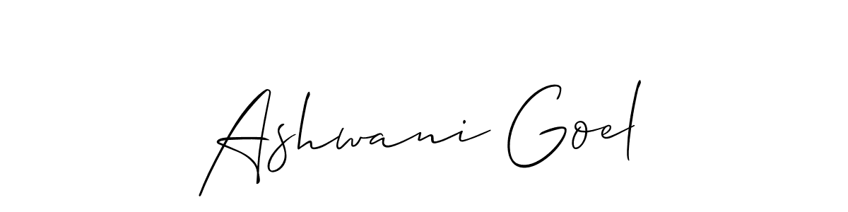Design your own signature with our free online signature maker. With this signature software, you can create a handwritten (Allison_Script) signature for name Ashwani Goel. Ashwani Goel signature style 2 images and pictures png
