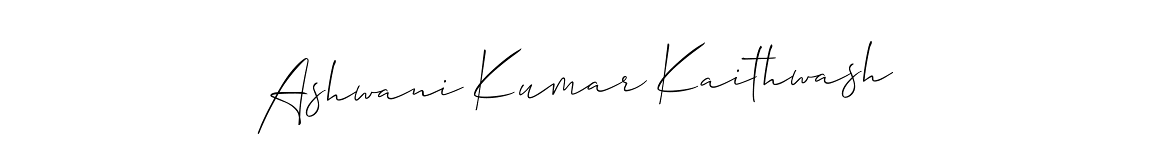 The best way (Allison_Script) to make a short signature is to pick only two or three words in your name. The name Ashwani Kumar Kaithwash include a total of six letters. For converting this name. Ashwani Kumar Kaithwash signature style 2 images and pictures png