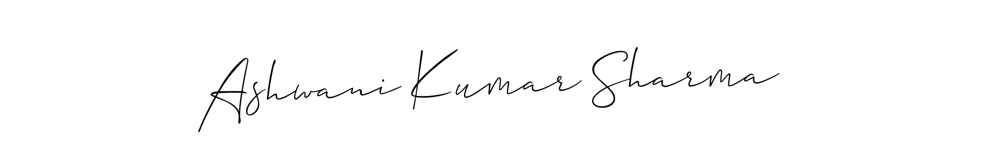 How to make Ashwani Kumar Sharma signature? Allison_Script is a professional autograph style. Create handwritten signature for Ashwani Kumar Sharma name. Ashwani Kumar Sharma signature style 2 images and pictures png