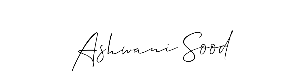 How to make Ashwani Sood name signature. Use Allison_Script style for creating short signs online. This is the latest handwritten sign. Ashwani Sood signature style 2 images and pictures png