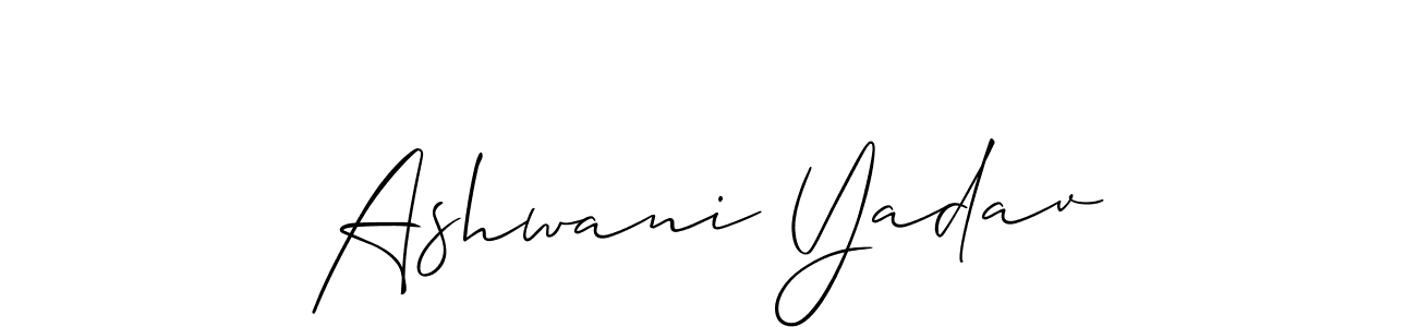 Also we have Ashwani Yadav name is the best signature style. Create professional handwritten signature collection using Allison_Script autograph style. Ashwani Yadav signature style 2 images and pictures png