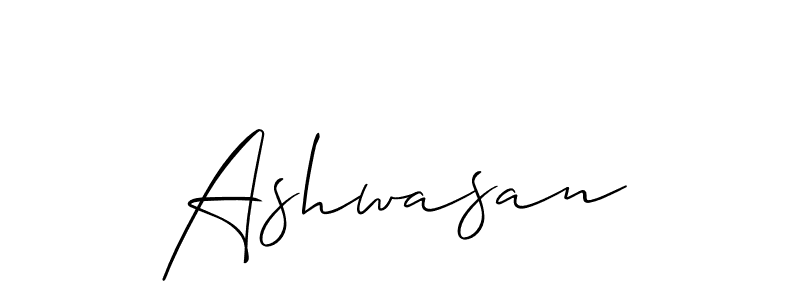 Use a signature maker to create a handwritten signature online. With this signature software, you can design (Allison_Script) your own signature for name Ashwasan. Ashwasan signature style 2 images and pictures png