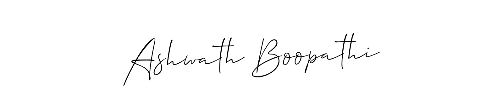 How to make Ashwath Boopathi signature? Allison_Script is a professional autograph style. Create handwritten signature for Ashwath Boopathi name. Ashwath Boopathi signature style 2 images and pictures png