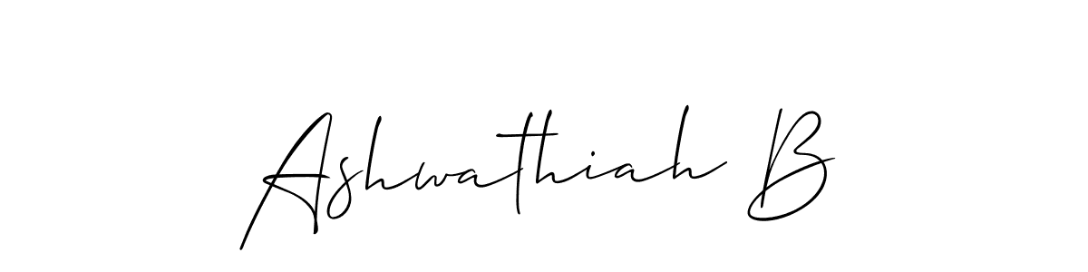 How to Draw Ashwathiah B signature style? Allison_Script is a latest design signature styles for name Ashwathiah B. Ashwathiah B signature style 2 images and pictures png