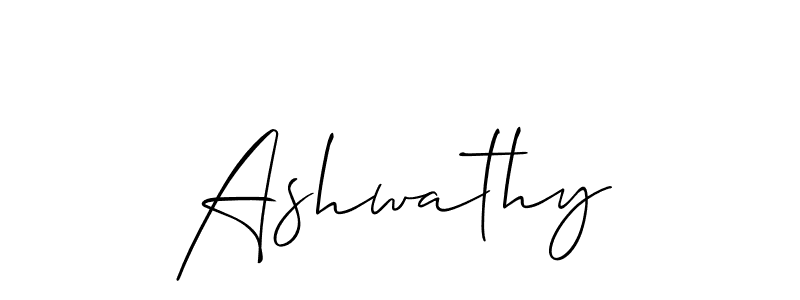 Design your own signature with our free online signature maker. With this signature software, you can create a handwritten (Allison_Script) signature for name Ashwathy. Ashwathy signature style 2 images and pictures png