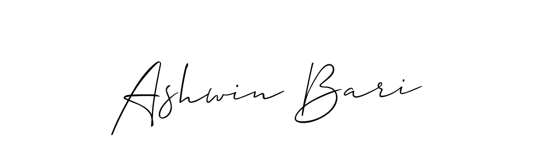 Allison_Script is a professional signature style that is perfect for those who want to add a touch of class to their signature. It is also a great choice for those who want to make their signature more unique. Get Ashwin Bari name to fancy signature for free. Ashwin Bari signature style 2 images and pictures png