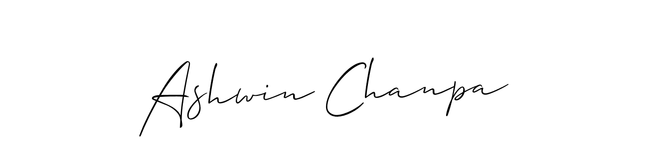 Use a signature maker to create a handwritten signature online. With this signature software, you can design (Allison_Script) your own signature for name Ashwin Chanpa. Ashwin Chanpa signature style 2 images and pictures png