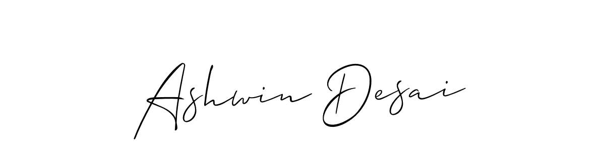 How to make Ashwin Desai signature? Allison_Script is a professional autograph style. Create handwritten signature for Ashwin Desai name. Ashwin Desai signature style 2 images and pictures png