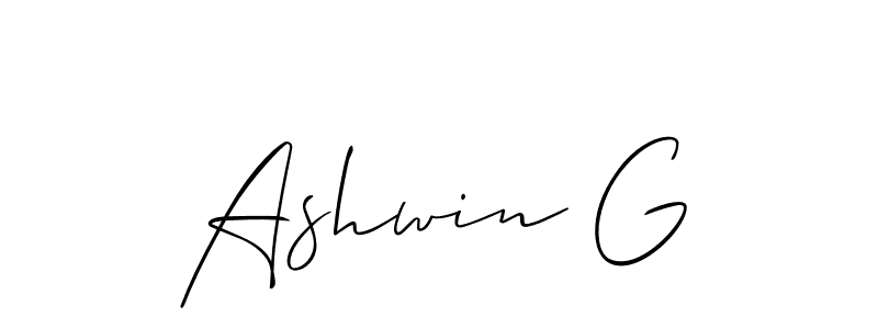 How to Draw Ashwin G signature style? Allison_Script is a latest design signature styles for name Ashwin G. Ashwin G signature style 2 images and pictures png
