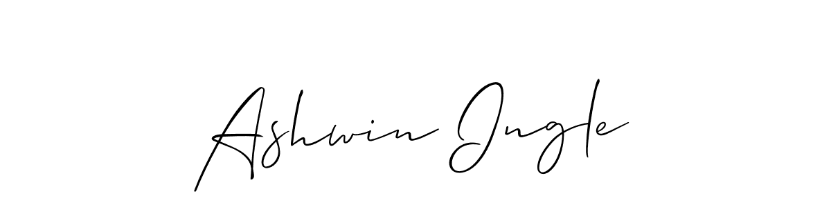 Also we have Ashwin Ingle name is the best signature style. Create professional handwritten signature collection using Allison_Script autograph style. Ashwin Ingle signature style 2 images and pictures png