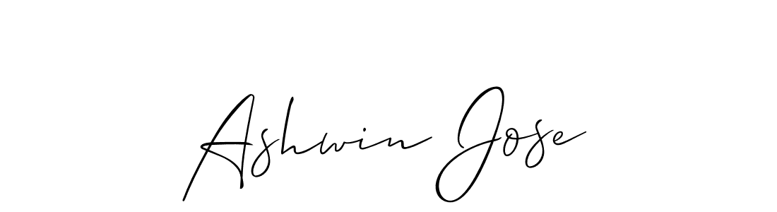 The best way (Allison_Script) to make a short signature is to pick only two or three words in your name. The name Ashwin Jose include a total of six letters. For converting this name. Ashwin Jose signature style 2 images and pictures png