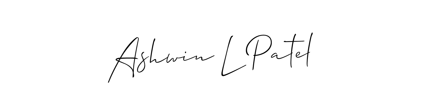 This is the best signature style for the Ashwin L Patel name. Also you like these signature font (Allison_Script). Mix name signature. Ashwin L Patel signature style 2 images and pictures png