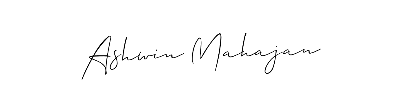 How to make Ashwin Mahajan name signature. Use Allison_Script style for creating short signs online. This is the latest handwritten sign. Ashwin Mahajan signature style 2 images and pictures png