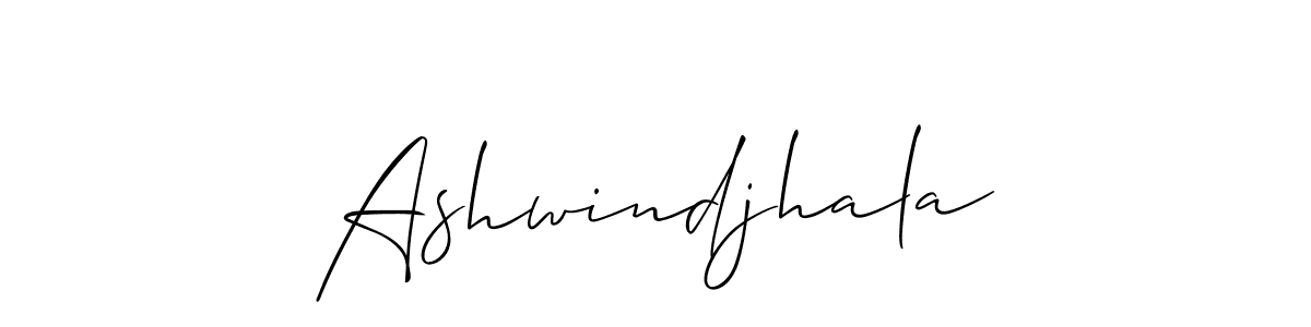 Make a beautiful signature design for name Ashwindjhala. With this signature (Allison_Script) style, you can create a handwritten signature for free. Ashwindjhala signature style 2 images and pictures png