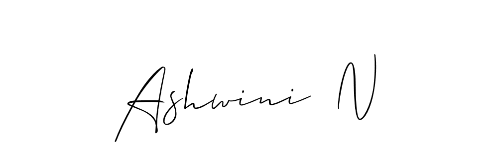 You can use this online signature creator to create a handwritten signature for the name Ashwini  N. This is the best online autograph maker. Ashwini  N signature style 2 images and pictures png