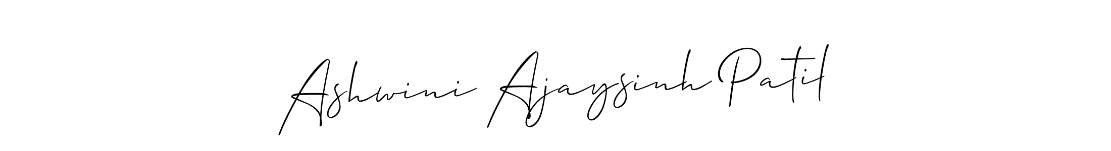 Create a beautiful signature design for name Ashwini Ajaysinh Patil. With this signature (Allison_Script) fonts, you can make a handwritten signature for free. Ashwini Ajaysinh Patil signature style 2 images and pictures png