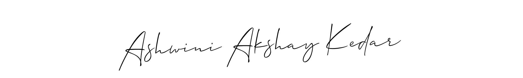 Create a beautiful signature design for name Ashwini Akshay Kedar. With this signature (Allison_Script) fonts, you can make a handwritten signature for free. Ashwini Akshay Kedar signature style 2 images and pictures png