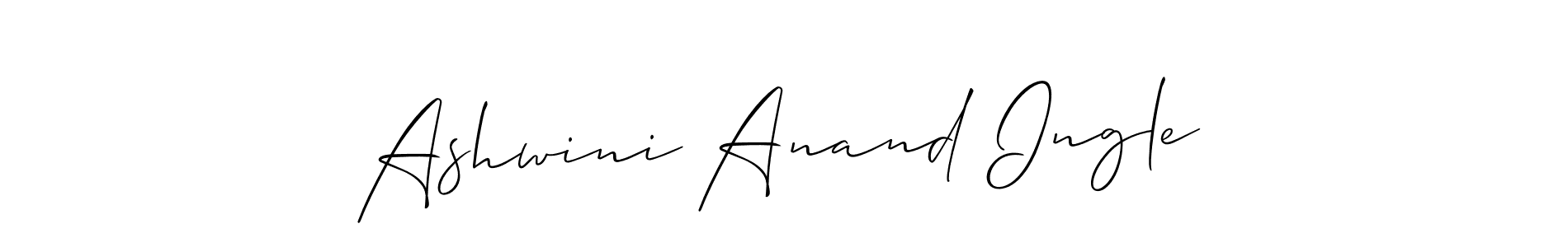 This is the best signature style for the Ashwini Anand Ingle name. Also you like these signature font (Allison_Script). Mix name signature. Ashwini Anand Ingle signature style 2 images and pictures png