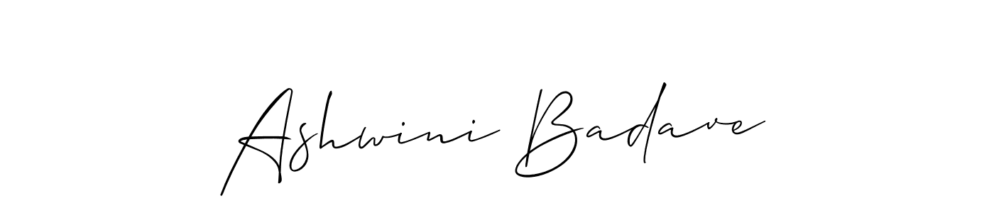 Ashwini Badave stylish signature style. Best Handwritten Sign (Allison_Script) for my name. Handwritten Signature Collection Ideas for my name Ashwini Badave. Ashwini Badave signature style 2 images and pictures png