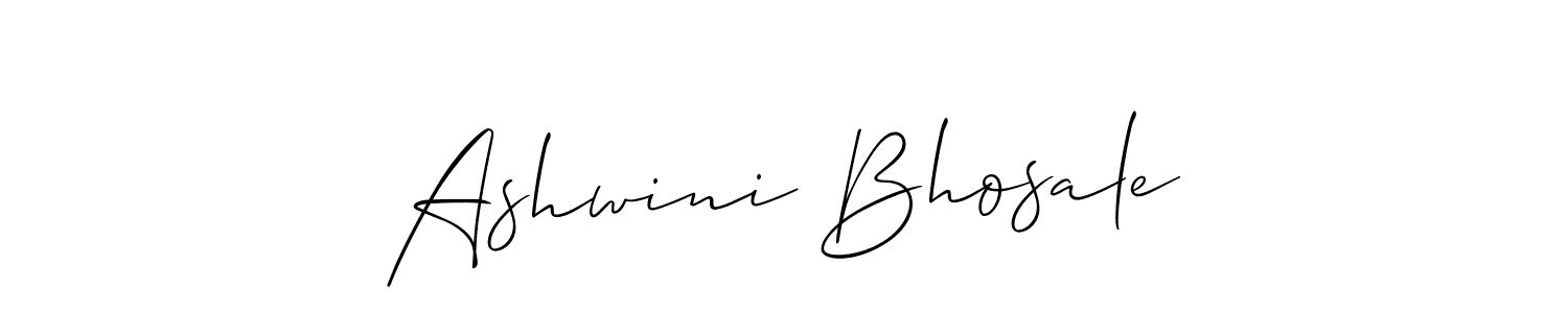 Allison_Script is a professional signature style that is perfect for those who want to add a touch of class to their signature. It is also a great choice for those who want to make their signature more unique. Get Ashwini Bhosale name to fancy signature for free. Ashwini Bhosale signature style 2 images and pictures png