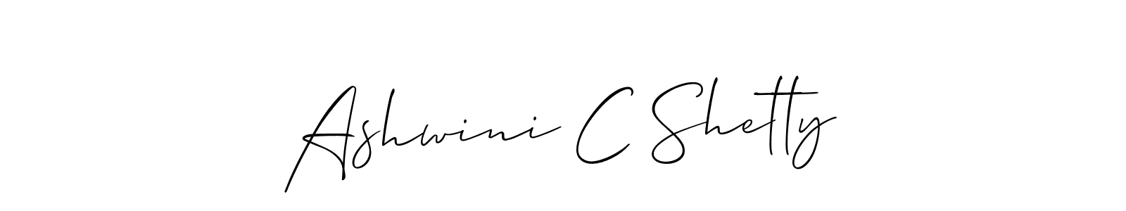 Design your own signature with our free online signature maker. With this signature software, you can create a handwritten (Allison_Script) signature for name Ashwini C Shetty. Ashwini C Shetty signature style 2 images and pictures png